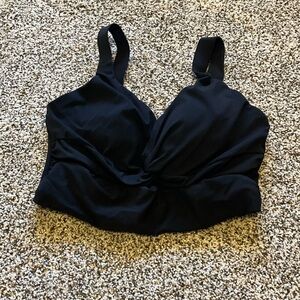 Black Sleeveless Crop Top